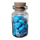 Kristályszemcsék fiolában