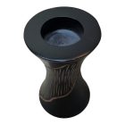 Faragott Mintás Fa Gyertytartó