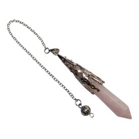 Rózsakvarc ásvány inga