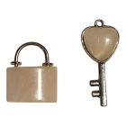 Rózsakvarc lakat és kulcs