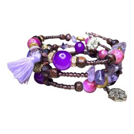 Ametiszt Csavaros karkötő 