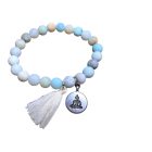 Amazonit karkötő Buddhával