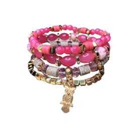   Bagoly szimbólumú bölcsességet árasztó ásvány karkötő