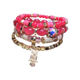   Bagoly szimbólumú bölcsességet árasztó ásvány karkötő