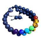 Kétsoros Csakraharmonizáló Lávaköves Ásvány Karkötő