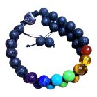 Kétsoros Csakraharmonizáló Lávaköves Ásvány Karkötő