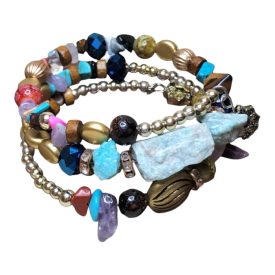 Csavaros Karkötő Díszkristályokkal