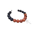 Karneol és lávakő védelmező karkötő
