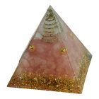 Rózsakvarc orgonit piramis