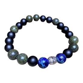 Rák férfi ásvány karkötő