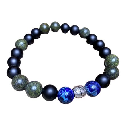 Rák férfi ásvány karkötő