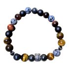 Oroszlán férfi ásvány karkötő