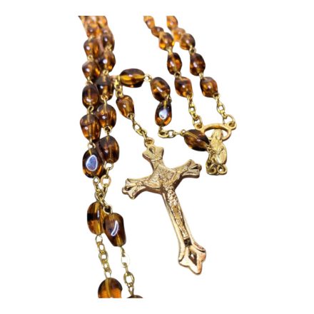 Rózsafüzér barna köves