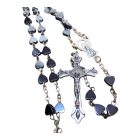 Hematit ásvány rózsafüzér szív