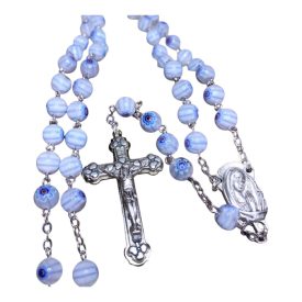 Virágmintás gyöngy rózsafüzér