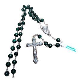 Malachit ásvány rózsafüzér