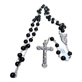 Ónix ásvány rózsafüzér