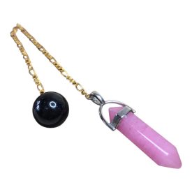 Boszorkány inga cseresznyekvarc és napkő