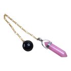 Boszorkány inga cseresznyekvarc és napkő