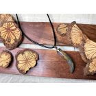 Ásvány Nyaklánc Bőrszíjjal