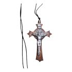 Bőr Nyaklánc Fa Feszülettel