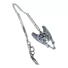 Védelmi angyalszárnyas pentagram amulett lánccal