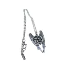 Védelmi angyalszárnyas pentagram amulett lánccal