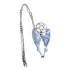 Védelmi angyalszárnyas pentagram amulett lánccal
