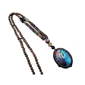 Fa Mala Nyaklánc Páva Medállal