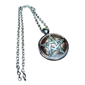 Védelmi pentagram amulett lánc