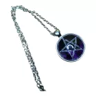 Védelmi pentagram amulett lánc