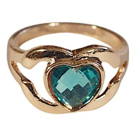 Világoskék szíves gyűrű