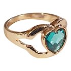 Világoskék szíves gyűrű