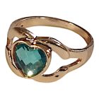 Világoskék szíves gyűrű