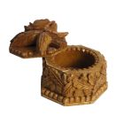 Faragott makkos rózsás dobozka