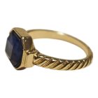 Szögletes kék köves gyűrű