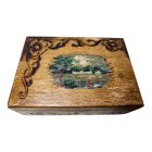 Mintás antik fa szelence