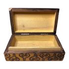 Virágmintás fa ládikó