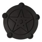 Pentagramos gyertyatartó fekete