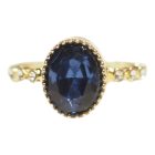 Ovális kék köves gyűrű