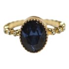 Ovális kék köves gyűrű