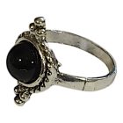 Fekete gömb gyűrű