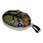 Unakit ásvány medál