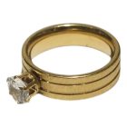 Csiszolt köves gyűrű