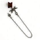 Vörös jáspis merkaba inga