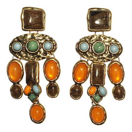 Színes köves fülbevaló