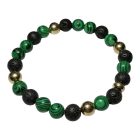 Malachit lávaköves karkötő