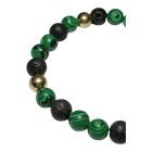 Malachit lávaköves karkötő