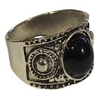 Széles fekete köves gyűrű