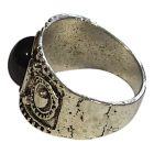 Széles fekete köves gyűrű